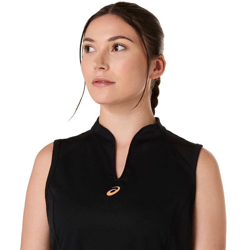 Camiseta Asics Padel Court Negro Mujer