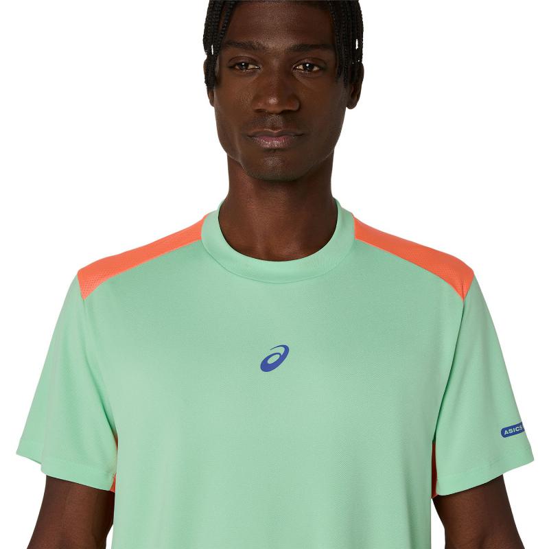 Camiseta Asics Padel Court SS Top Menta Coral