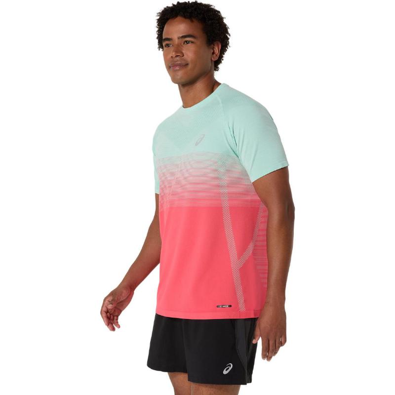 Asics Seamless SS Top Coral Green T -shirt