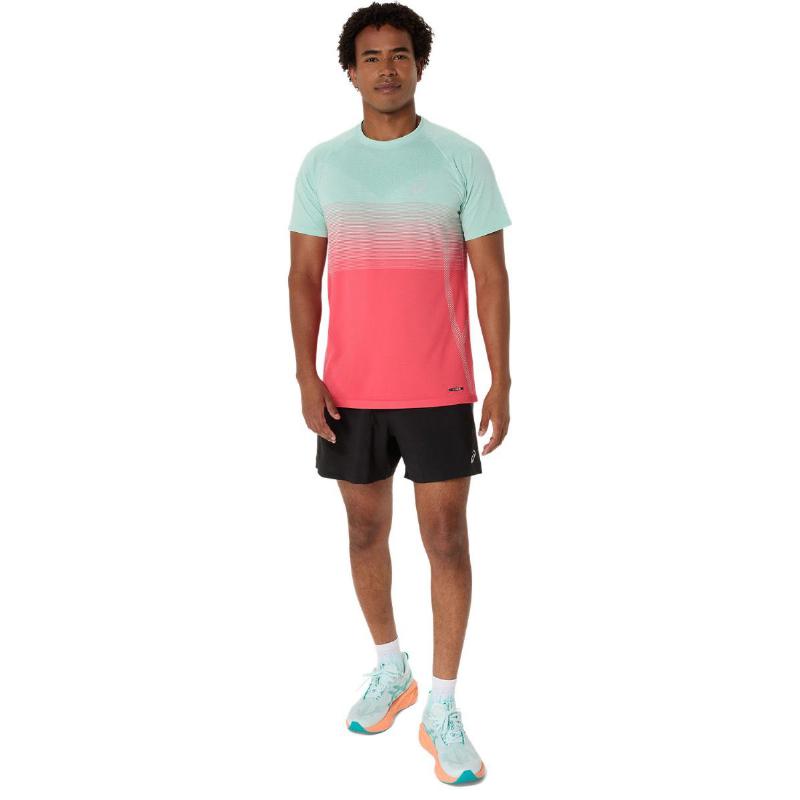 Asics Seamless SS Top Coral Green T -shirt