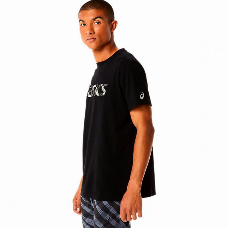 Asics Wild Camo Black T -Shirt