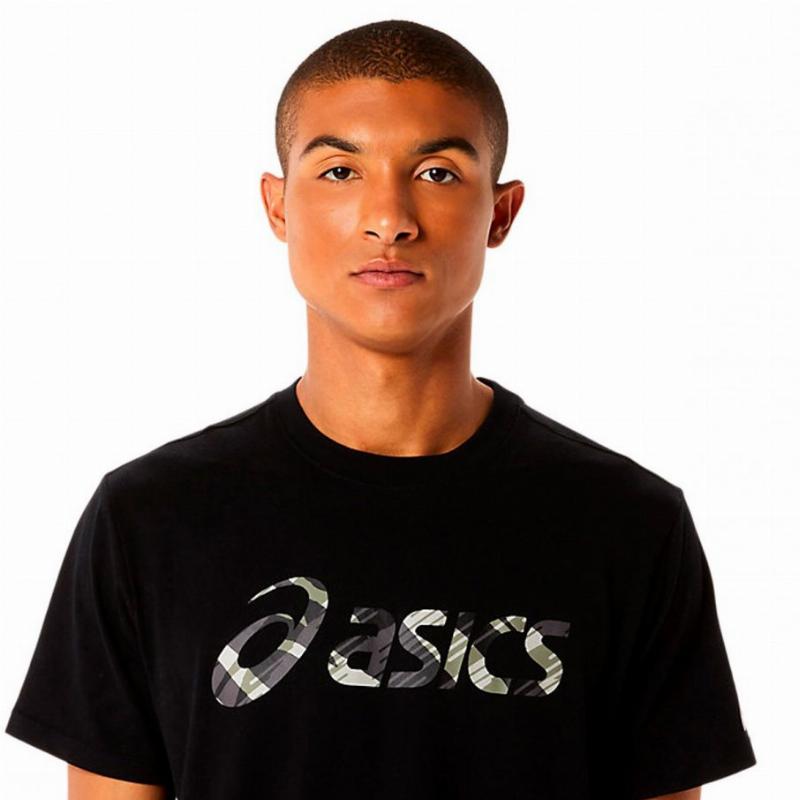 Asics Wild Camo Black T -Shirt