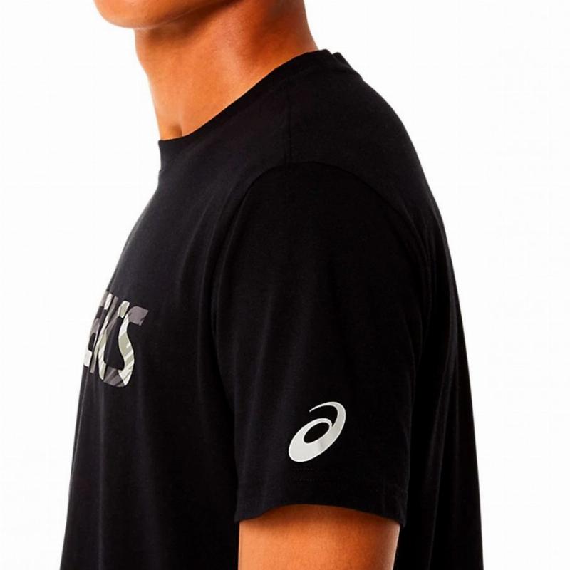 Asics Wild Camo Black T -Shirt