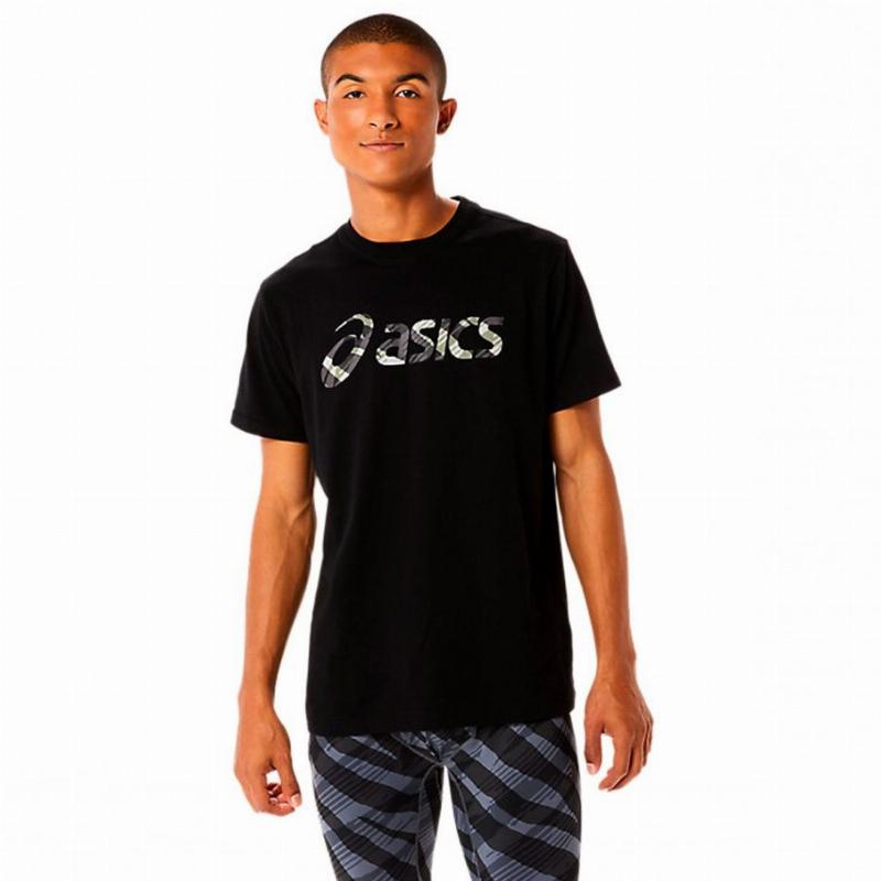 Asics Wild Camo Black T -Shirt