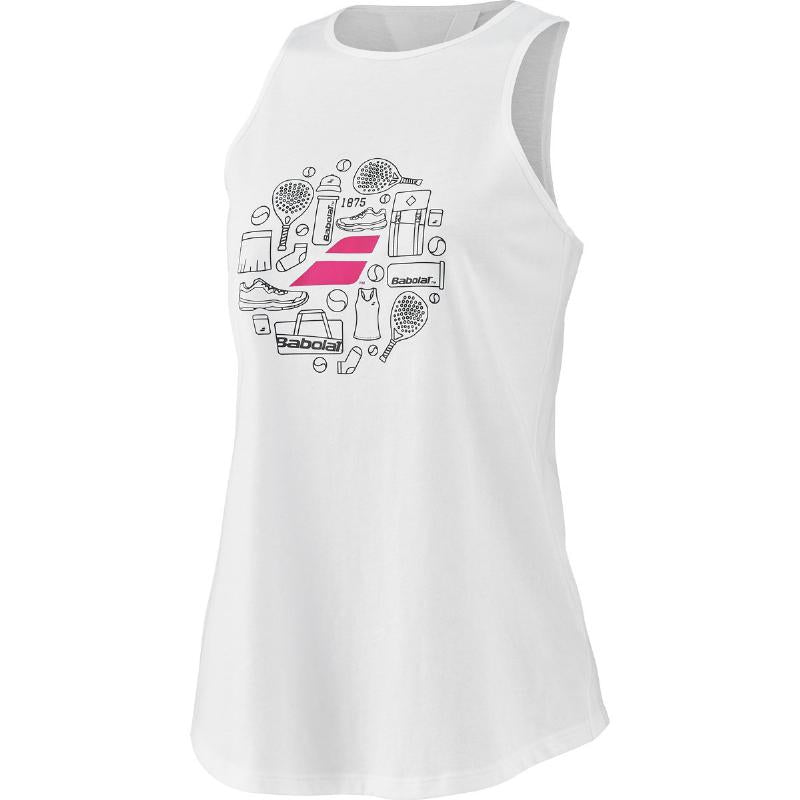 Camiseta Babolat Cotton Blanco Mujer