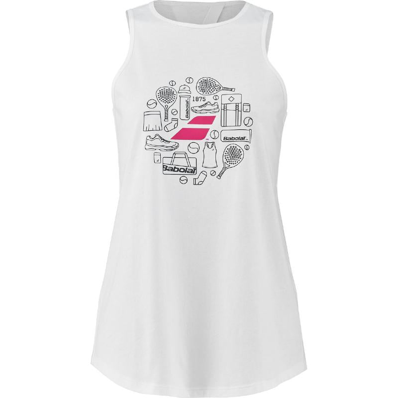 Camiseta Babolat Cotton Blanco Mujer