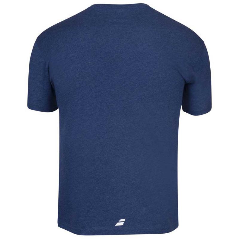 Babolat blu scuro blu jaspeado t -hirt