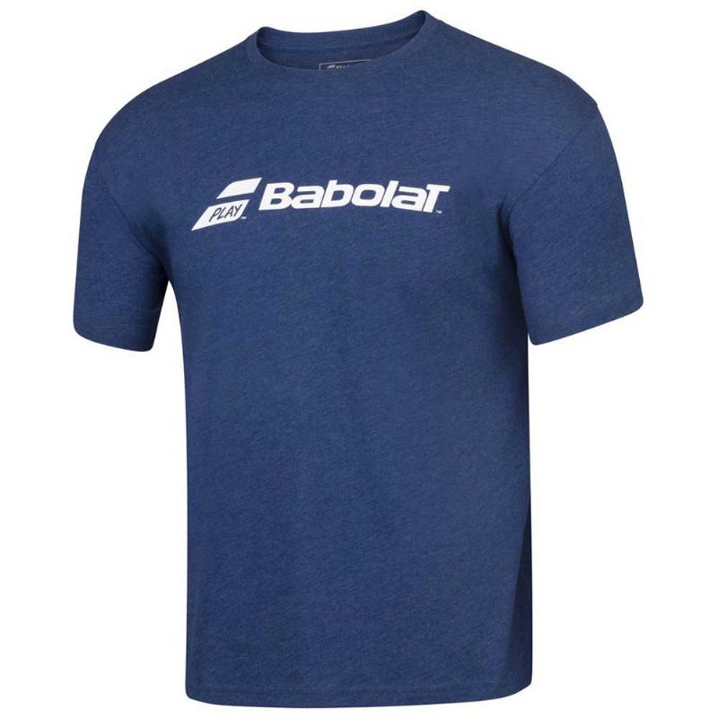 Babolat blu scuro blu jaspeado t -hirt