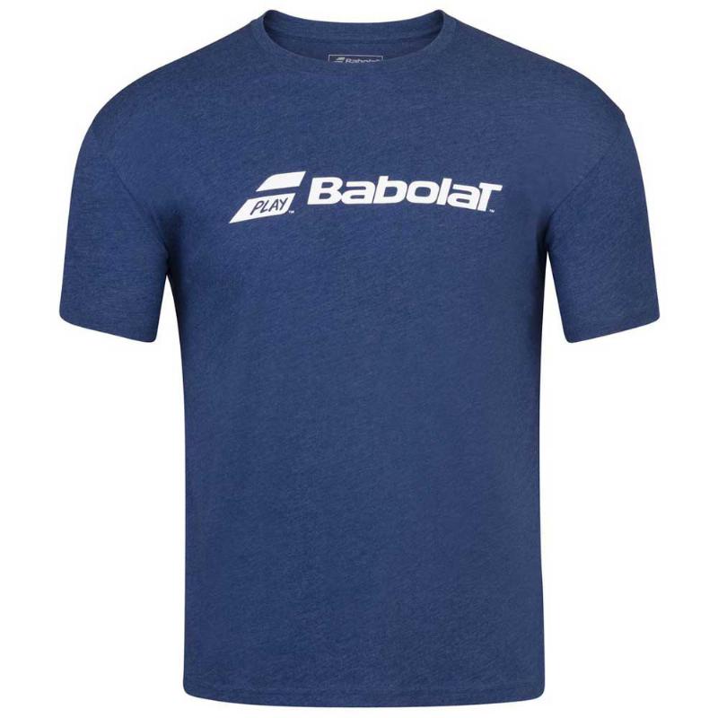 Babolat blu scuro blu jaspeado t -hirt