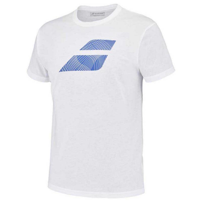 Babolat exercice grand drapeau blanc jaspeado t -shirt