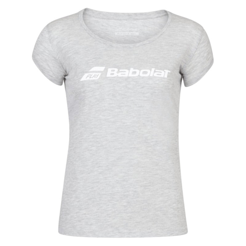 Camiseta Babolat Exercise Gris Jaspeado Mujer