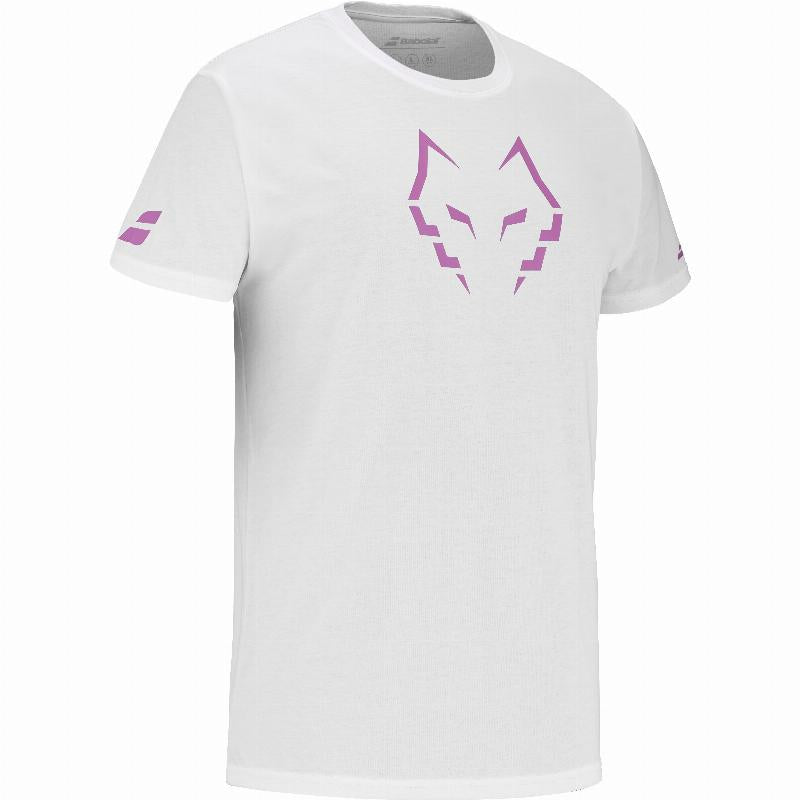 Camiseta Babolat Juan Lebron Algodon Blanco Rosa