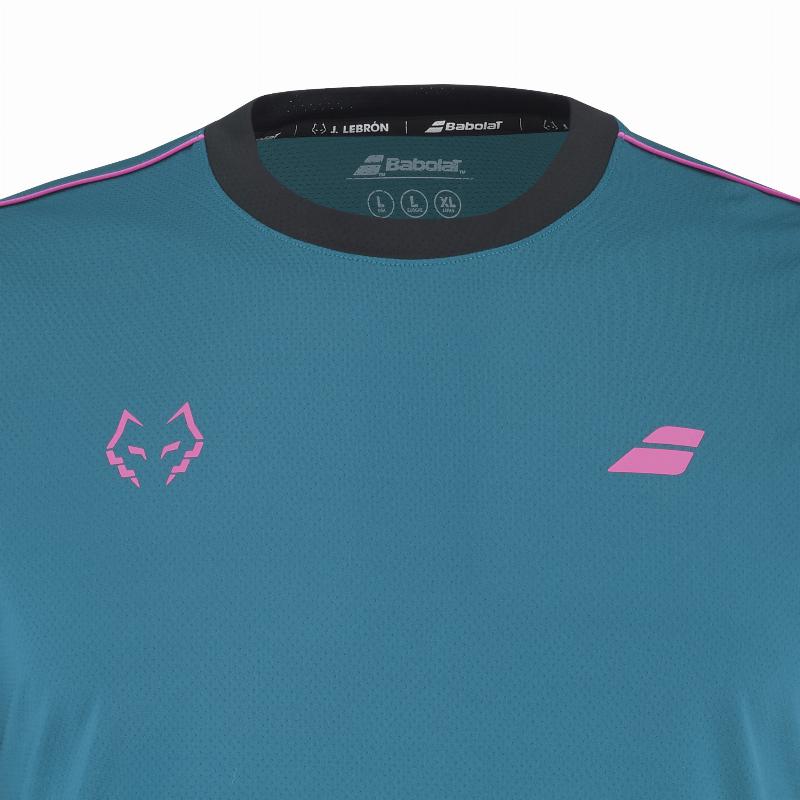 Camiseta Babolat Juan Lebron Crew Neck Tee Azul