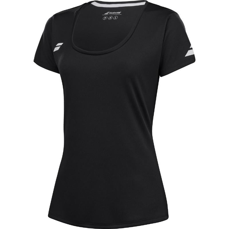 Camiseta Babolat Play Capsleeve Negro Mujer