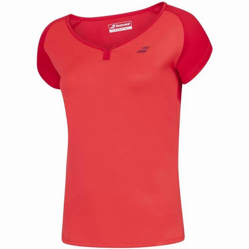 Camiseta Babolat Play Capsleeve Rojo Junior