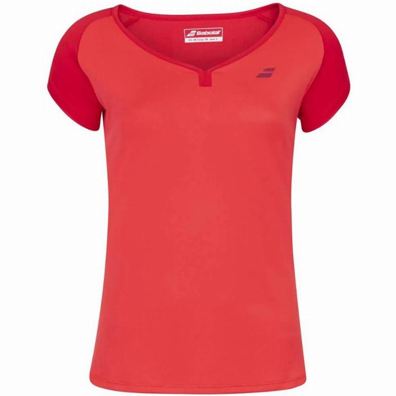 Camiseta Babolat Play Capsleeve Rojo Junior
