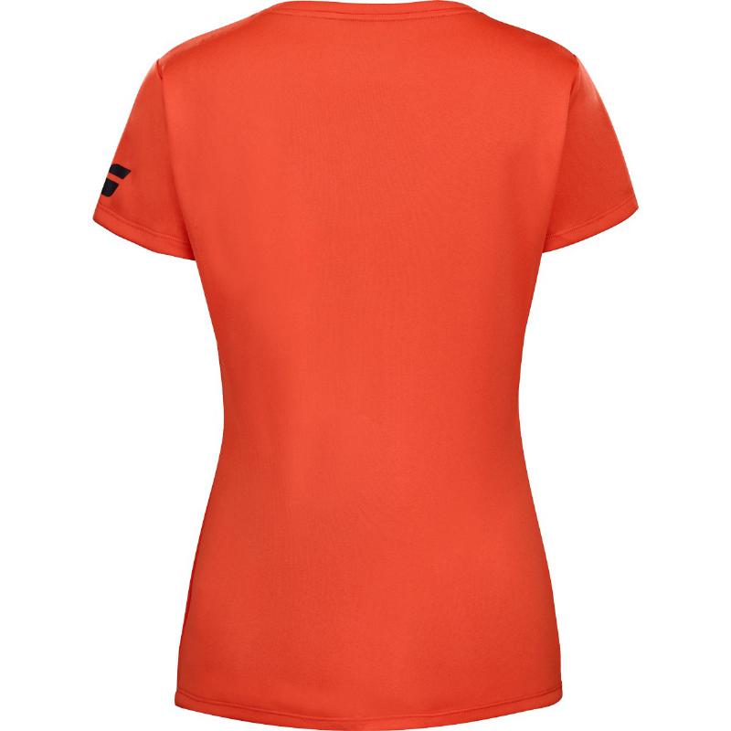 Camiseta Babolat Play Capsleeve Rojo Naranja Mujer