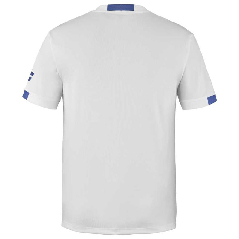 Babolat Play Crew Blanc Blue T -Shirt