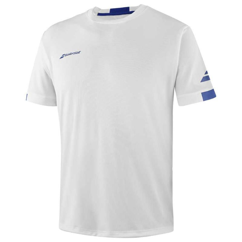 Babolat Play Crew Blanc Blue T -Shirt