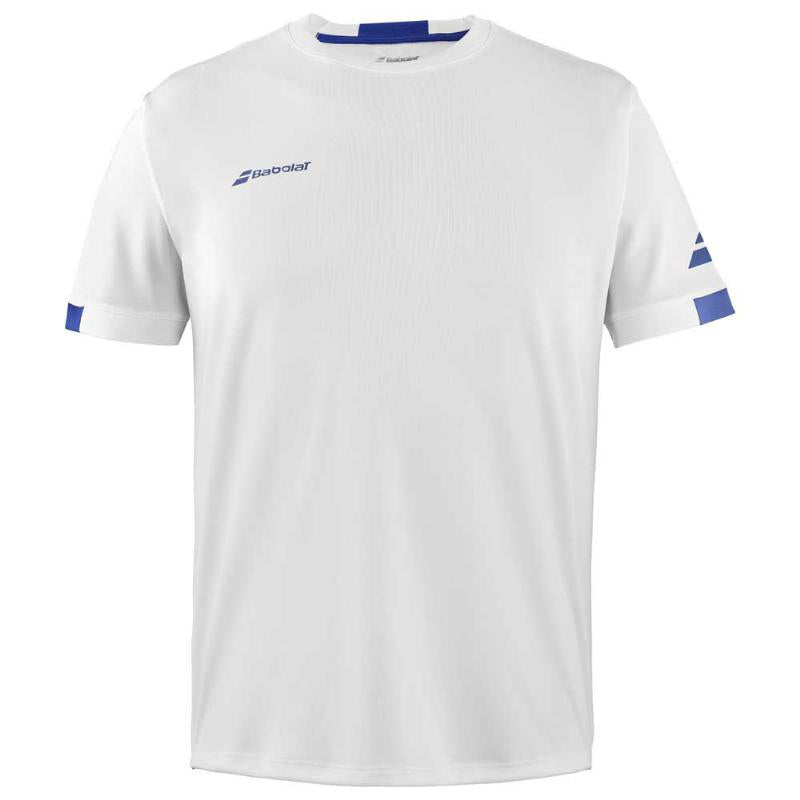 Babolat Play Crew Blanc Blue T -Shirt