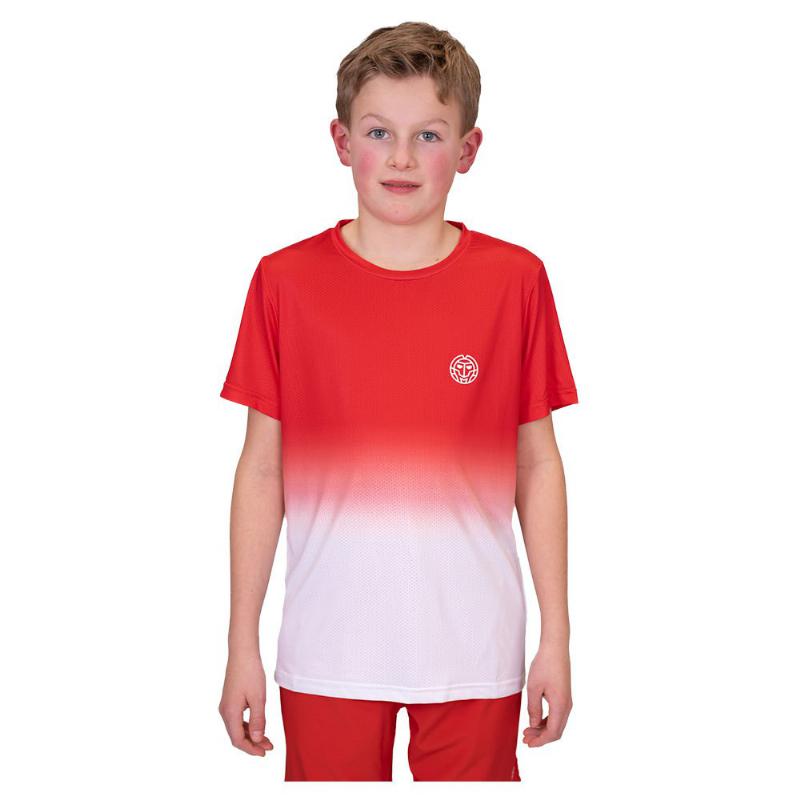 T -Shirt Badu Badu Crew Gradiant Red White Junior