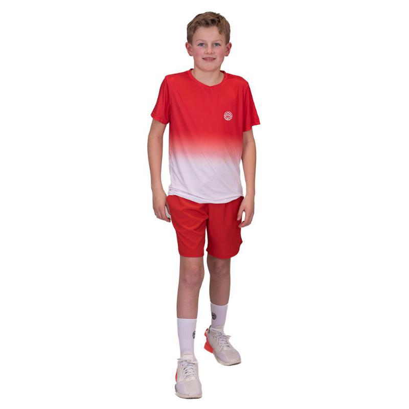 T -Shirt Badu Badu Crew Gradiant Red White Junior