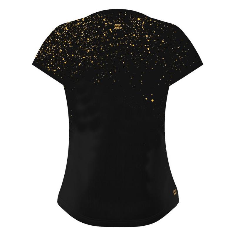 Bidi Badu Paris Capsleeve T-shirt Black Gold Women