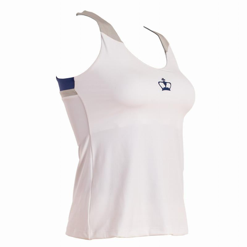 Camiseta Black Crown Naxos Blanco Gris Azul Mujer