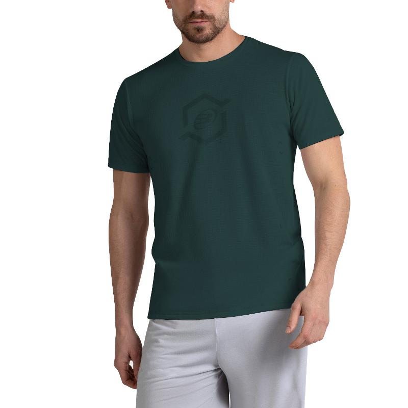 Camiseta Bullpadel Akir Verde Oscuro