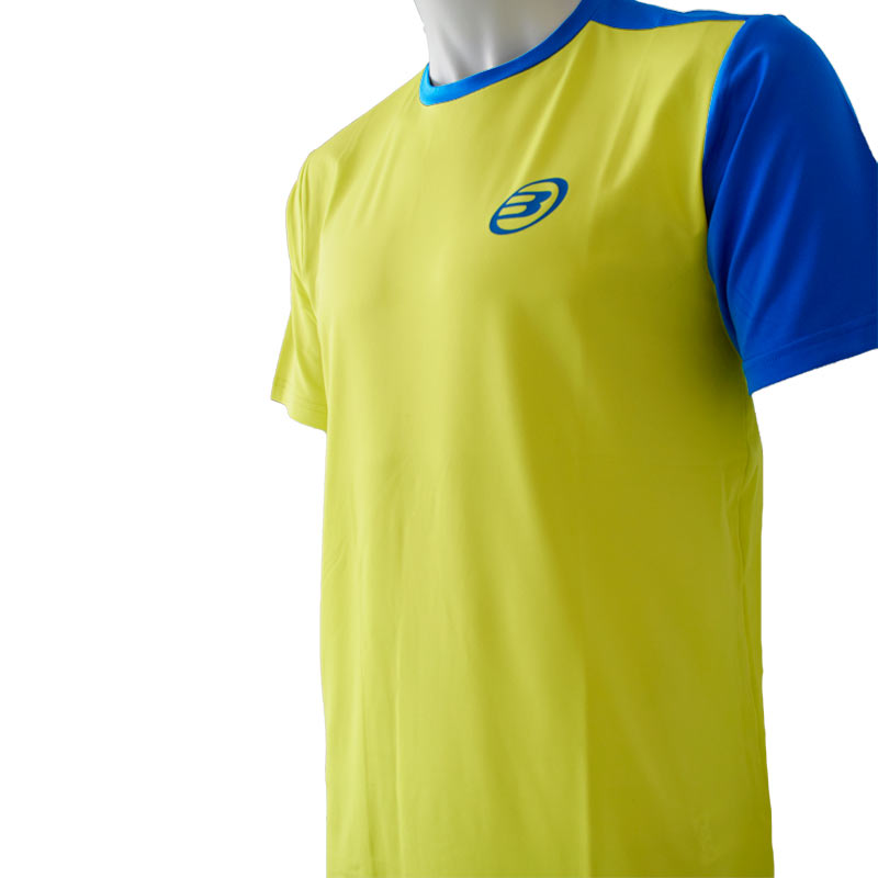 Bullpadel Challenger T-shirt Lemon Yellow Fluor Royal Blue