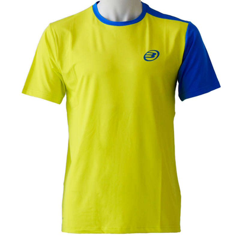 Bullpadel Challenger T-shirt Lemon Yellow Fluor Royal Blue