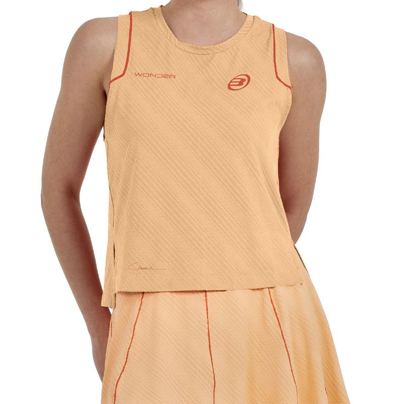 Camiseta Bullpadel Claudia Fernandez 26V Naranja Pastel