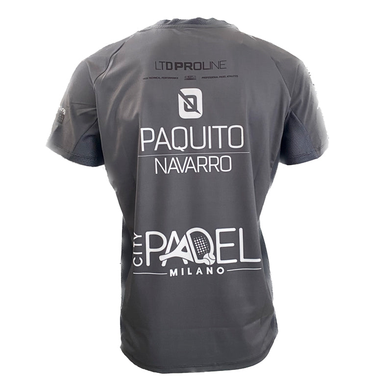 Camiseta Bullpadel Paquito Navarro WPT Odeon Negro Junior