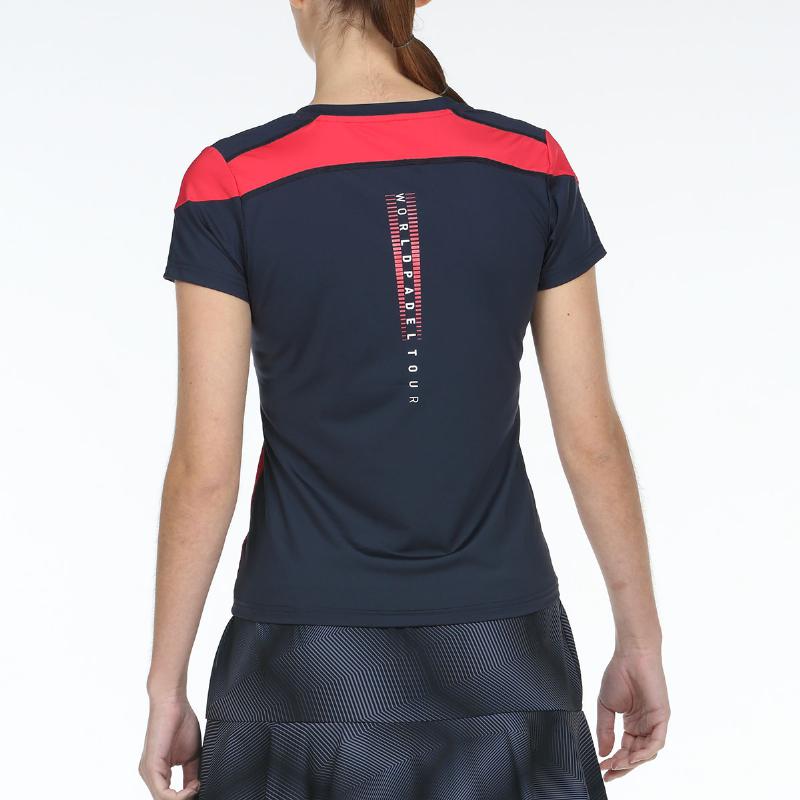 Camiseta Bullpadel WPT Rollaz Carmesi Fluor