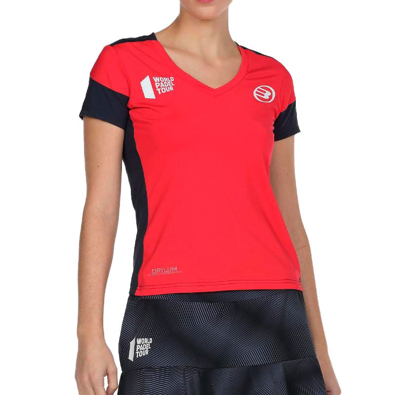 Camiseta Bullpadel WPT Rollaz Carmesi Fluor