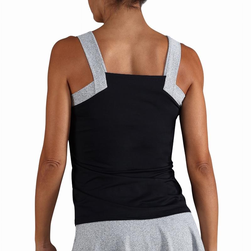 Camiseta Endless Breeze Negro Gris Chine