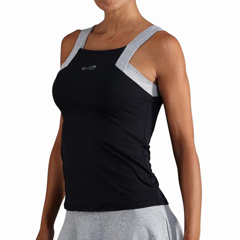 Camiseta Endless Breeze Negro Gris Chine