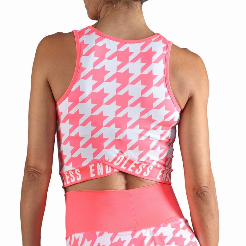 Camiseta Endless Chill Coral Houndstooth