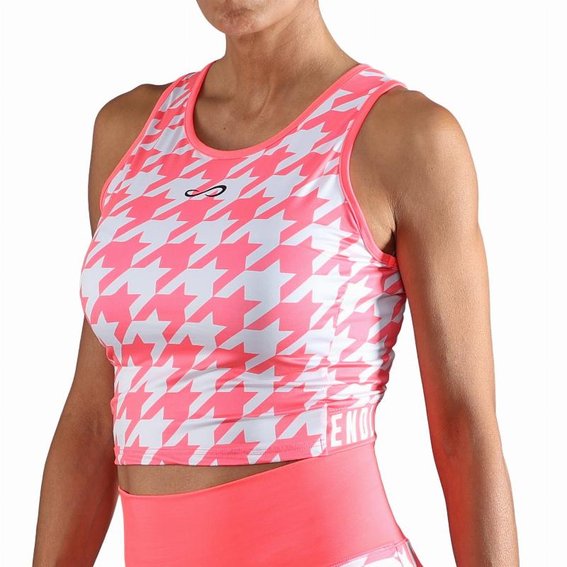 Camiseta Endless Chill Coral Houndstooth