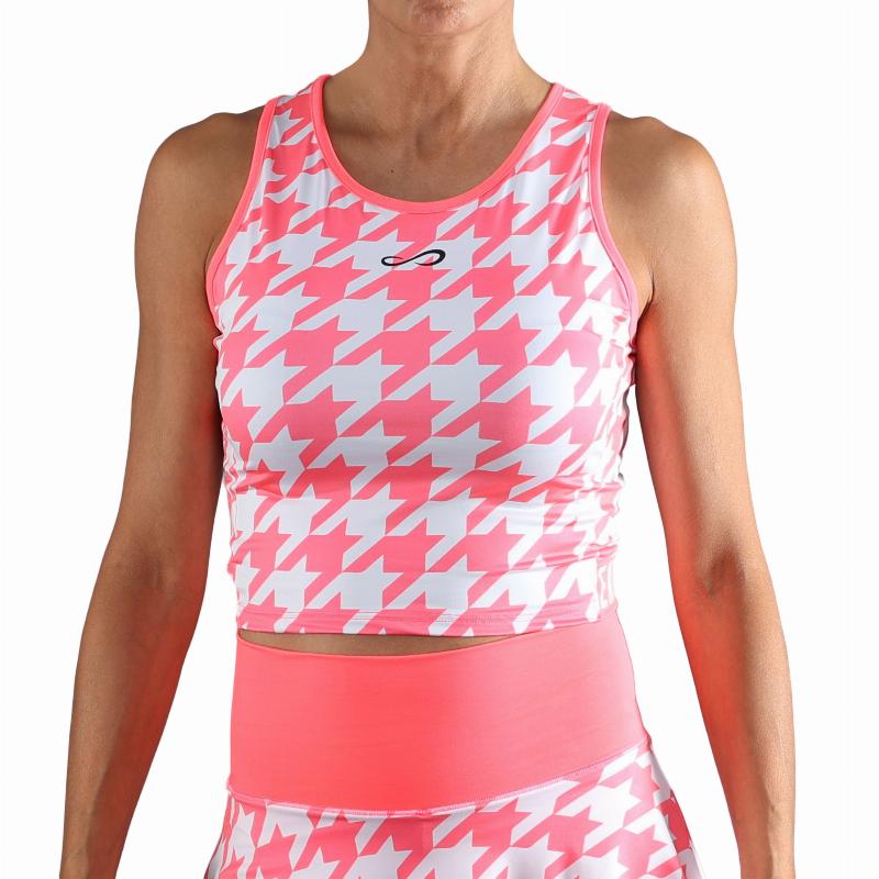 Camiseta Endless Chill Coral Houndstooth
