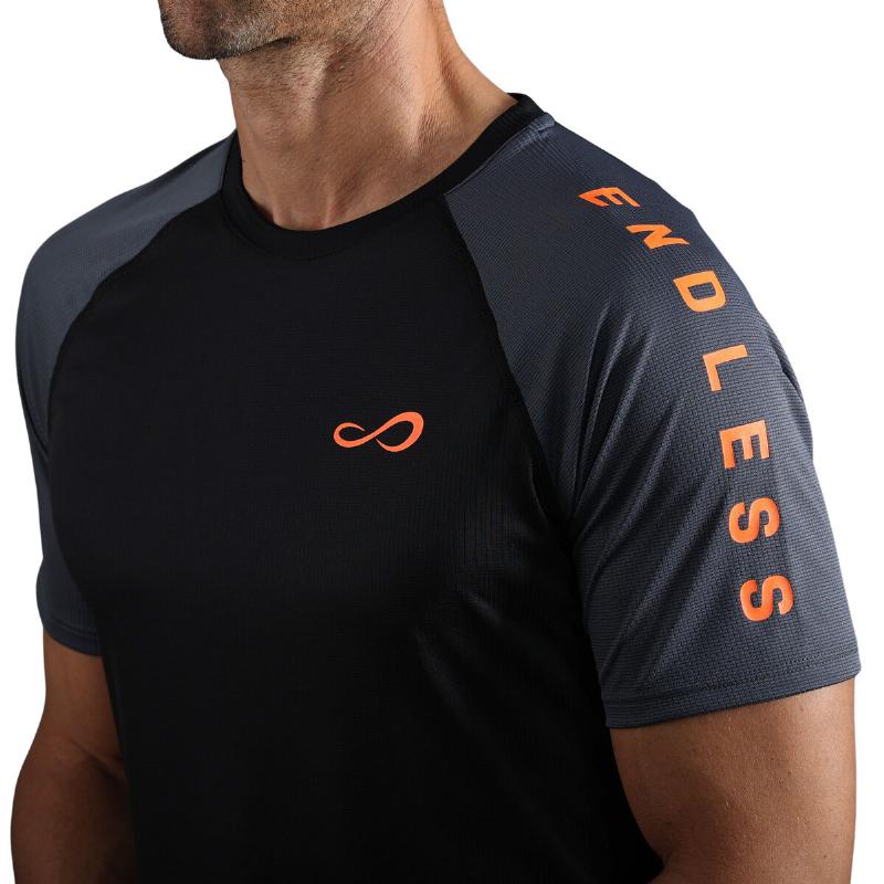 Endless Feisty Ionic Black Orange T -shirt