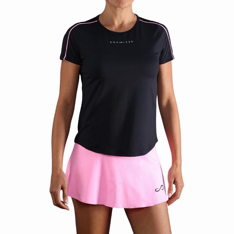 T-shirt Endless Indy Nero Rosa