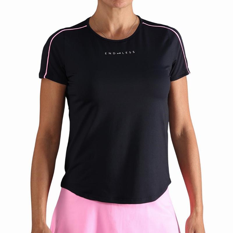 T-shirt Endless Indy Nero Rosa