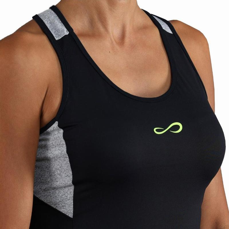 Camiseta Endless Mile Negro Amarillo Gris