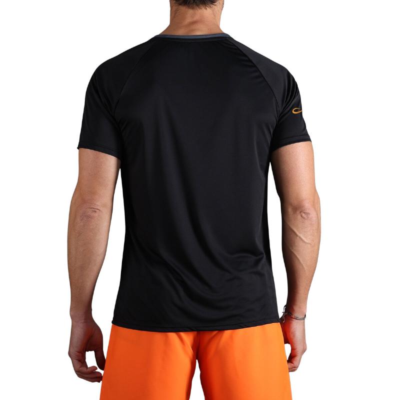 Endlos T -Shirt Orange Schwarz