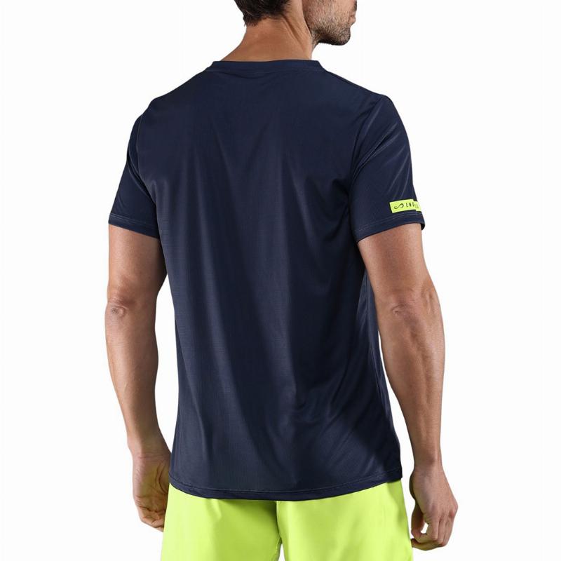 T-shirt Endless Unlimited Diamond II Bleu Marine Jaune
