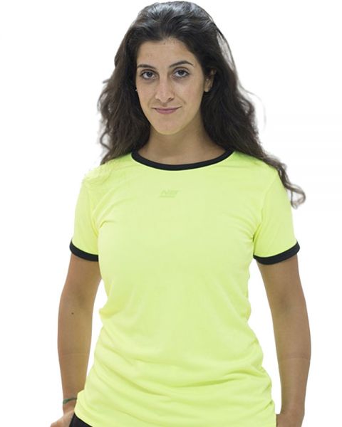 Camiseta Enebe Strong Amarillo Fluor mujer