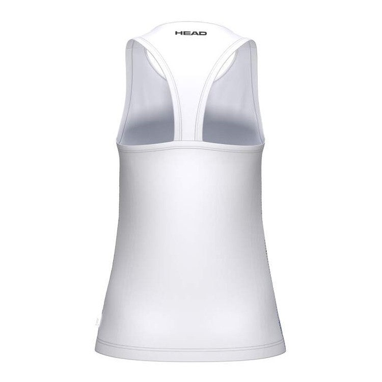 Camiseta Head Agility Blanco Naranja Mujer