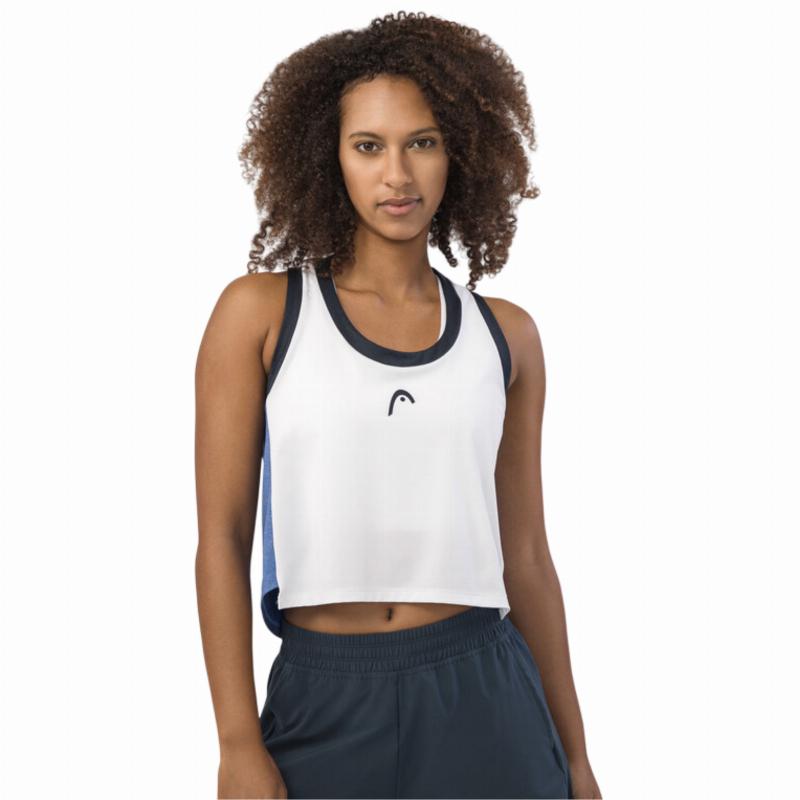 HEAD Play Crop T -shirt White Royal Woman