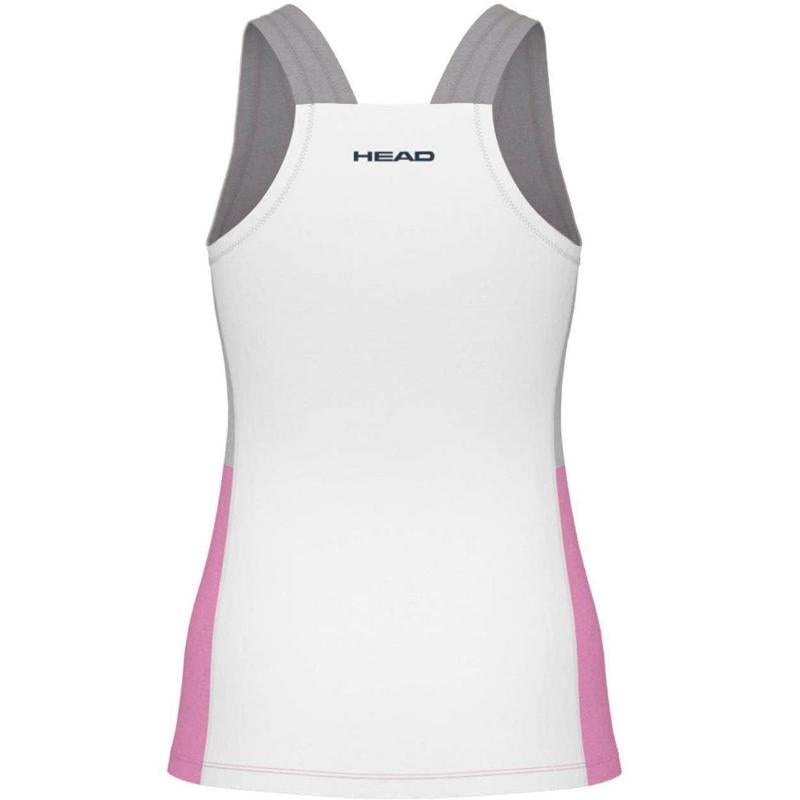 Camiseta Head Play Tech Rosa Blanco Mujer